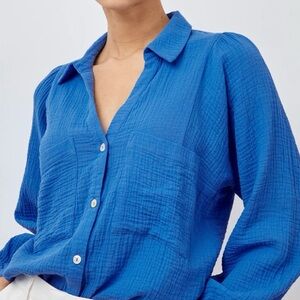 ☑️Rails Lauren Shirt Palace Blue Sz L